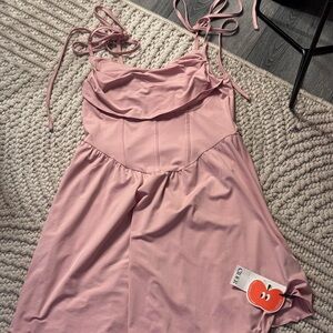 Cider Pink Dress with Tie Straps